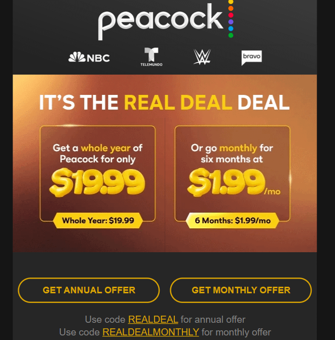 Best Peacock $20 Year Promo Code: Limited Time Offer!