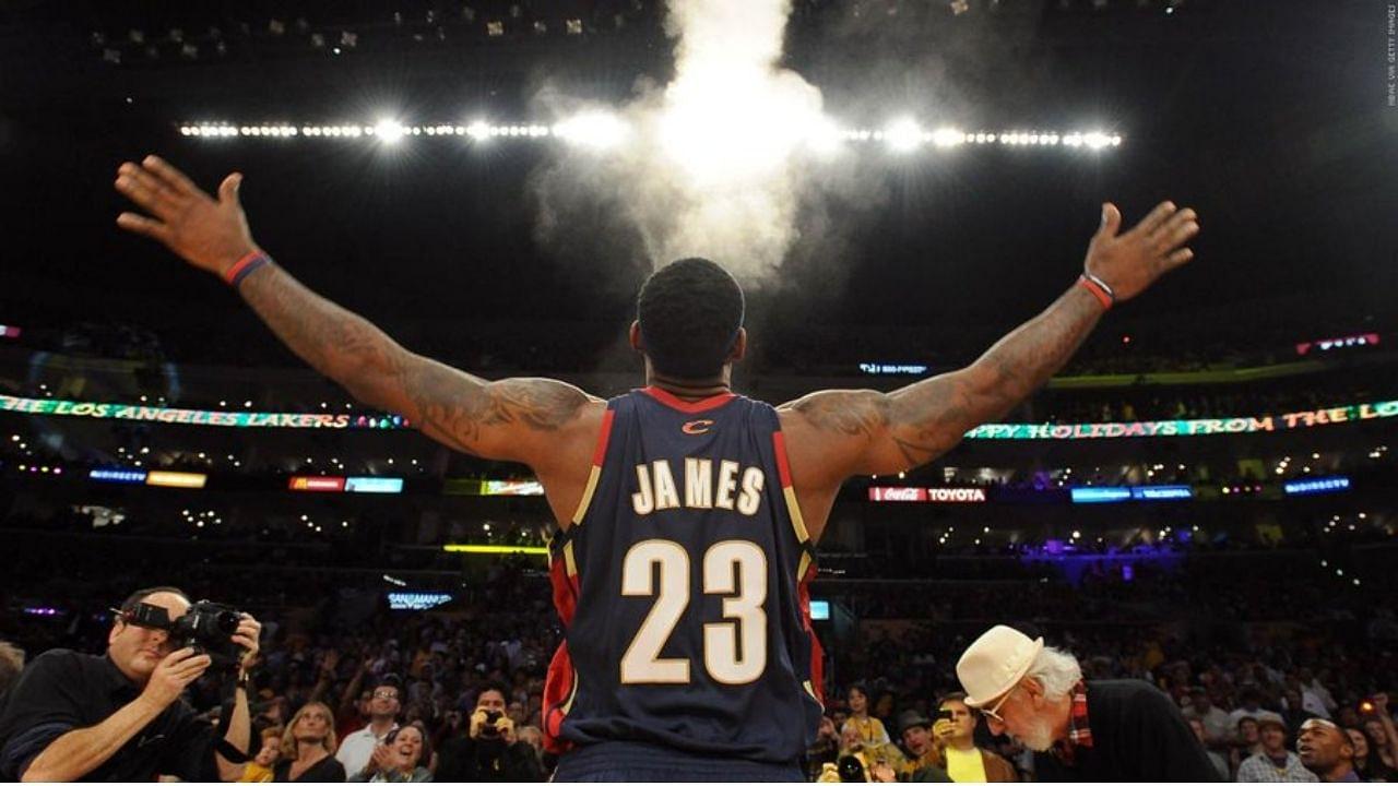 What is the real story behind the iconic lebron chalk toss pregame ritual?