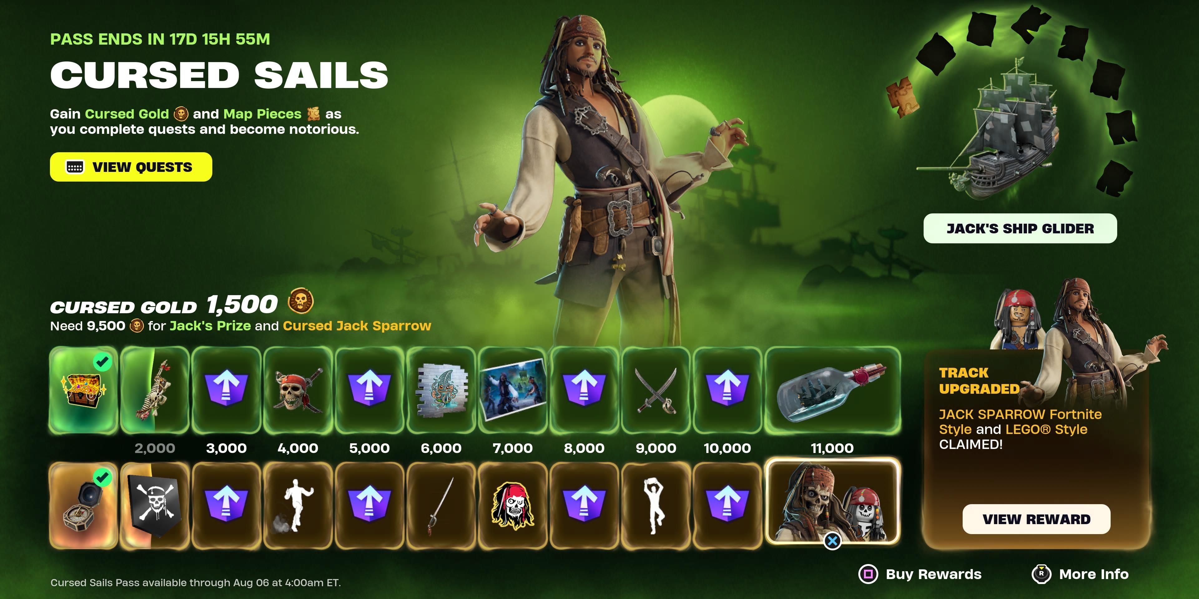 When is the Fortnite Pirates of the Caribbean quests end date? Find the deadline quickly!