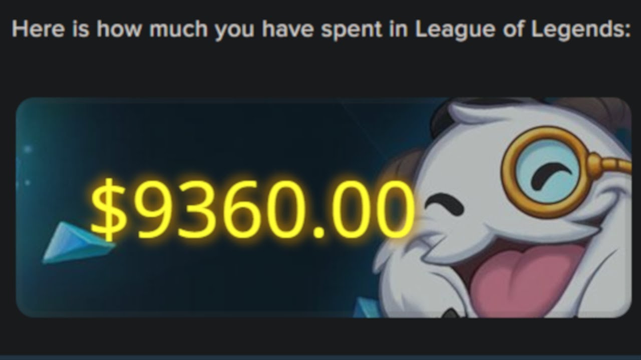 Shocked by your total money spent lol? You are not alone, see how much others spend on League.