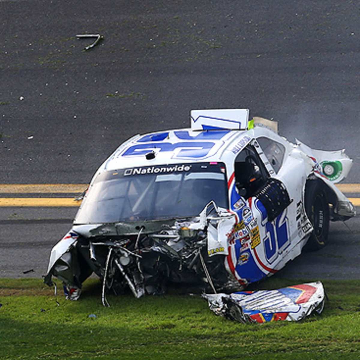 Larson wreck today (Bad crash?)
