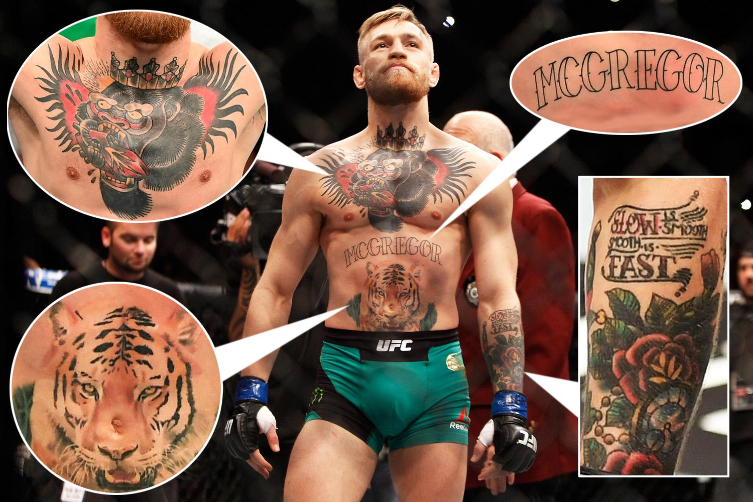 What are Conor McGregors tattoos all about? Learn the meanings behind his most famous ink designs now.