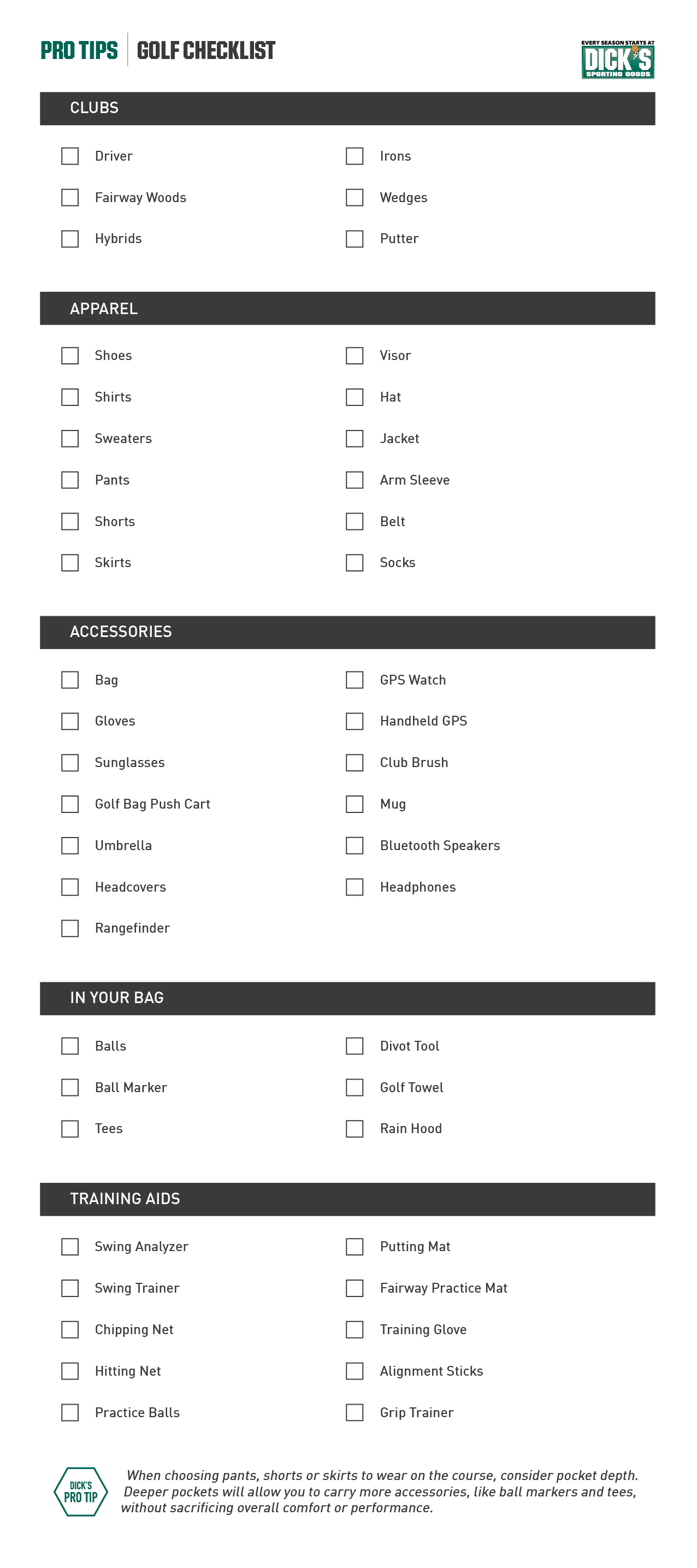 Is your golf equipment list missing something? Check this simple guide for every golfer!