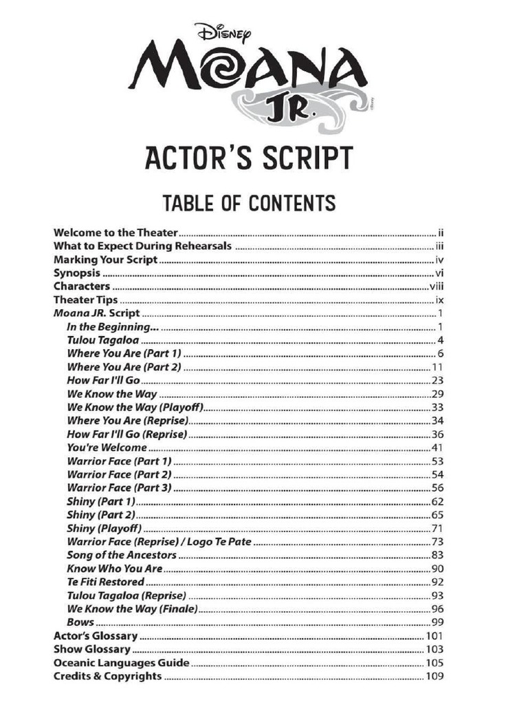 script for moana