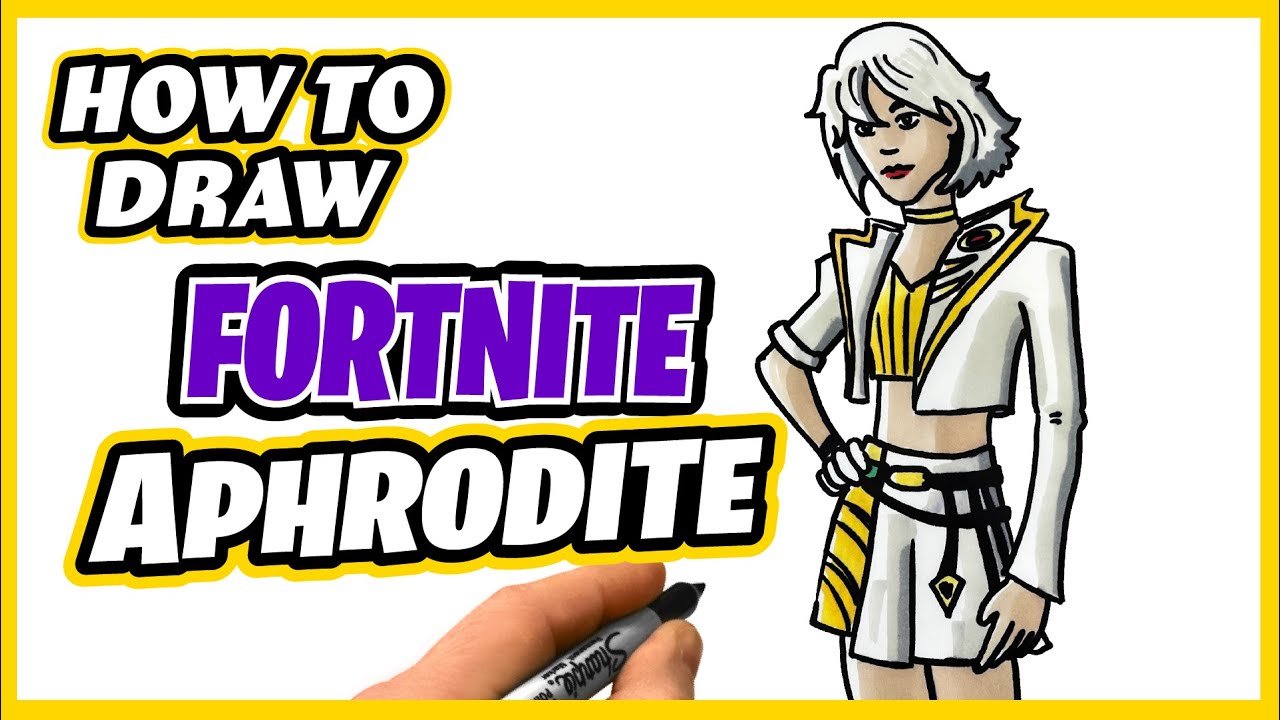 How to draw Aphrodite Fortnite concept art 5 simple steps