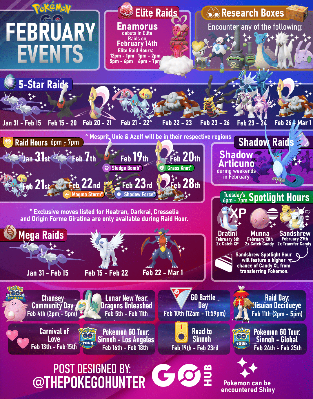 Pokemon Go February 2024 Raid Bosses: Full Schedule & Times Listed!