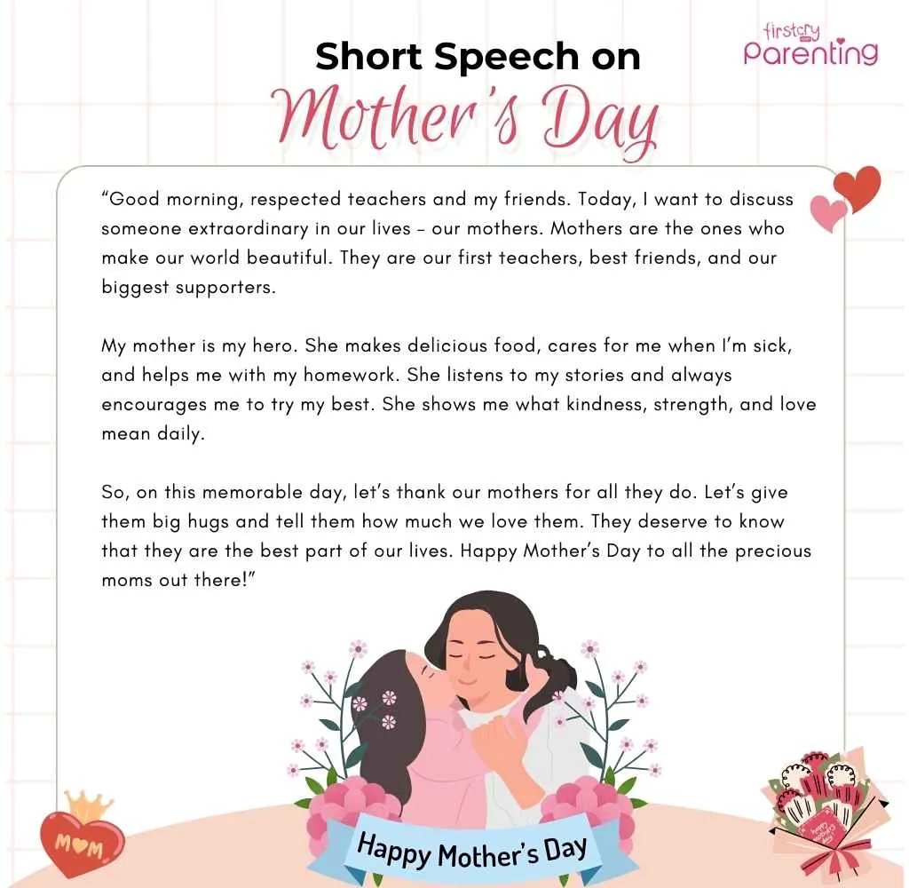 short speech on mom for beginners simple heartfelt examples