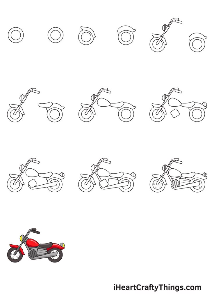 How to Draw a Motorcycle Step-by-Step Easy Tips for Beginners