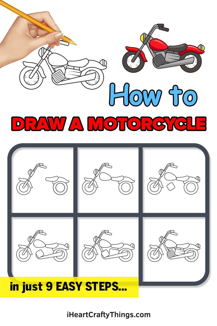 How to Draw a Motorcycle Step-by-Step Easy Tips for Beginners